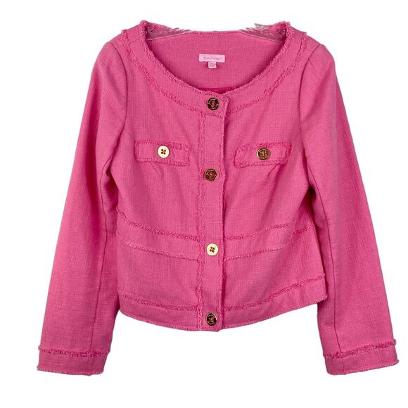 LILLY PULITZER Blazer M Millie Jacket in Hotty Pink - Picture 2 of 5